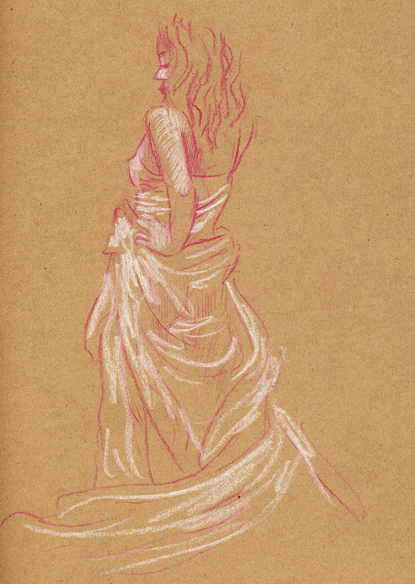 femme habillée robe danseuse modèle pastel