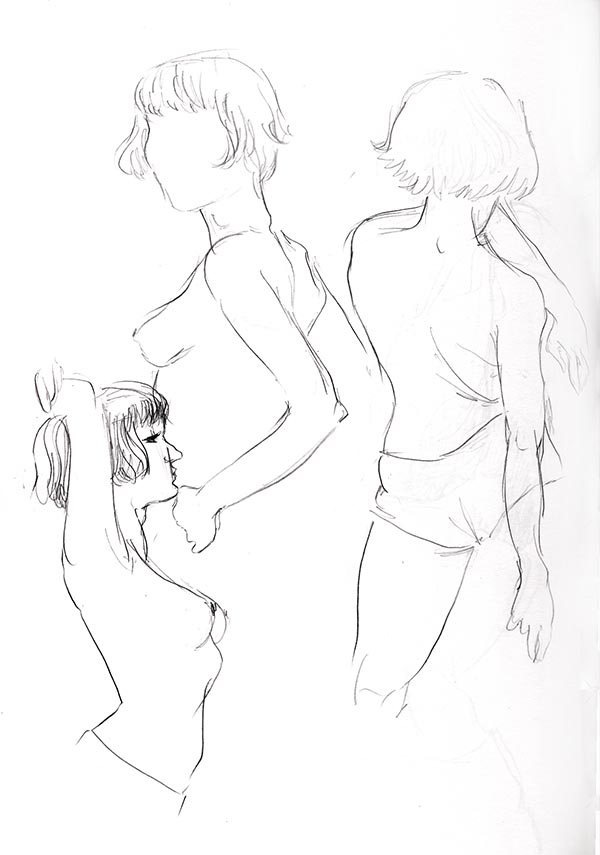 pose rapide dessin de nu féminin 2 minutes grande chaumière