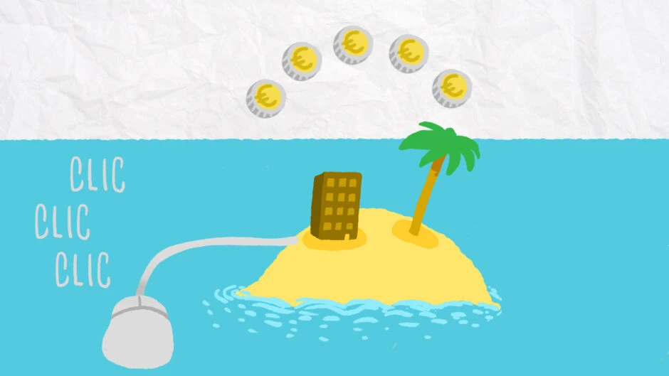 ile mer bleu euros clic souris evasion fiscale